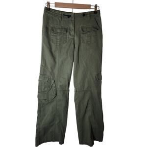 BRANDY MELVILLE Army Green Low-Rise Cargo Flare Street Skater One Size Pants